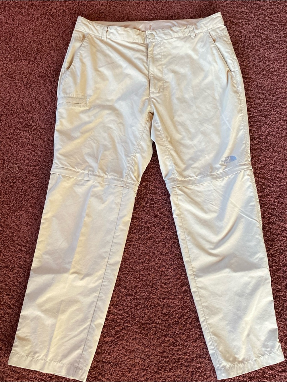 North Face Convertible Cargo Pants Mens 38 Khaki Outdoor Hiking Gorpcore Nylon